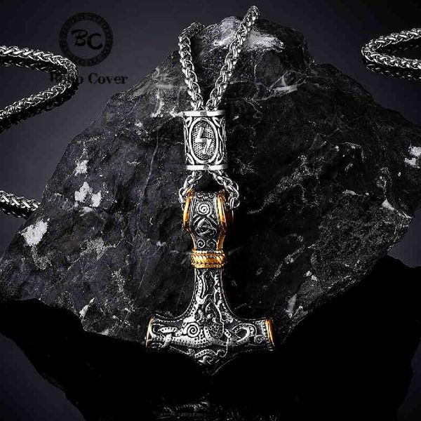 norse vikings thor's hammer mjolnir scandinavian rune amulet necklace stainless steel chain vegvisir anchor pendant male jewelry, Silver
norse vikings thor's hammer mjolnir scandinavian rune amulet necklace stainless steel chain vegvisir anchor pendant male jewelry, Silver