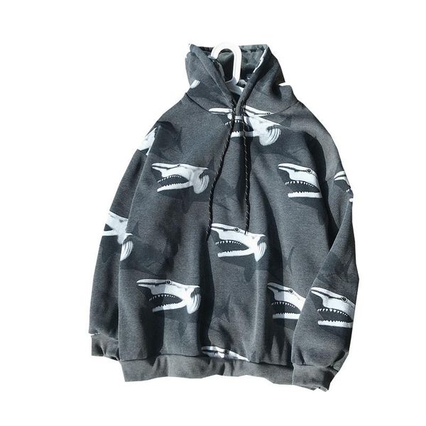 spring autumn men stylist hoodies cashmere hooded sweater shark pattern loose hong kong style warm pullover for men women, Black
spring autumn men stylist hoodies cashmere hooded sweater shark pattern loose hong kong style warm pullover for men women, Black