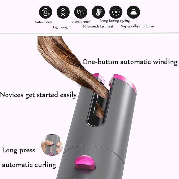 hair curlers cordless automatic hair curler iron usb rechargeable lcd display wireless ceramic rotating curling iron hair tools perfections
hair curlers cordless automatic hair curler iron usb rechargeable lcd display wireless ceramic rotating curling iron hair tools perfections