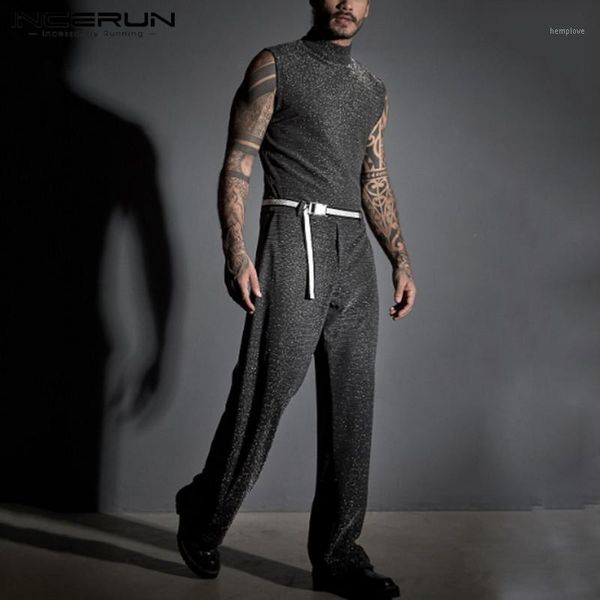 man loose shinny cozy bib pants mens pockets suspenders incerun fashion solid jumpsuits men sleeveless turtkeneck rompers s-5xl1, Black
man loose shinny cozy bib pants mens pockets suspenders incerun fashion solid jumpsuits men sleeveless turtkeneck rompers s-5xl1, Black