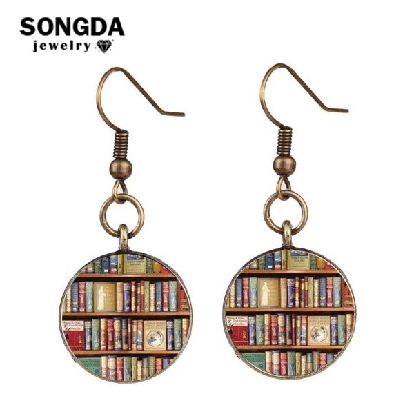 library books fun earrings vintage bookshelf creative print glass cabochon long earrings for wmen girl books nerd brincos, Silver
library books fun earrings vintage bookshelf creative print glass cabochon long earrings for wmen girl books nerd brincos, Silver