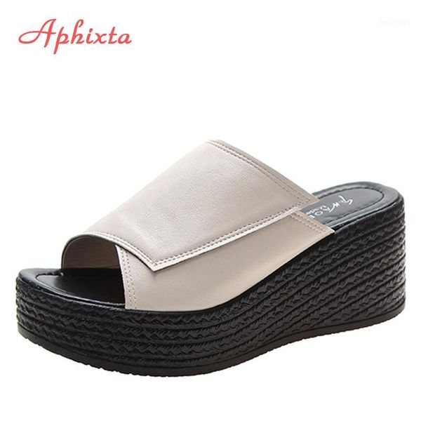 aphixta 2020 platform 6.5cm wedges shoes women slippers pleated open peep toe summer light black sole women slides wedge sandals1
aphixta 2020 platform 6.5cm wedges shoes women slippers pleated open peep toe summer light black sole women slides wedge sandals1