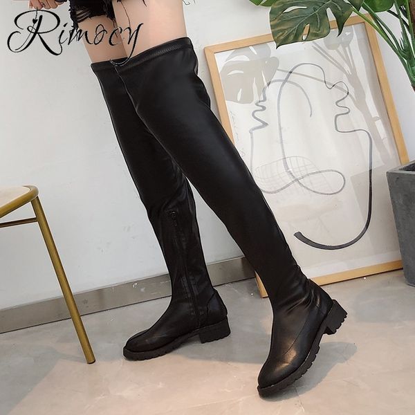 rimocy plus size 43 women thigh high slip on pu leather over the knee boots female fashion autumn winter woman shoes black y200115
rimocy plus size 43 women thigh high slip on pu leather over the knee boots female fashion autumn winter woman shoes black y200115