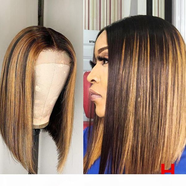 ombre highlight blonde color short bob 360 lace front human hair wigs brazilian remy hair wig bleached knots full lace wigs, Black
ombre highlight blonde color short bob 360 lace front human hair wigs brazilian remy hair wig bleached knots full lace wigs, Black