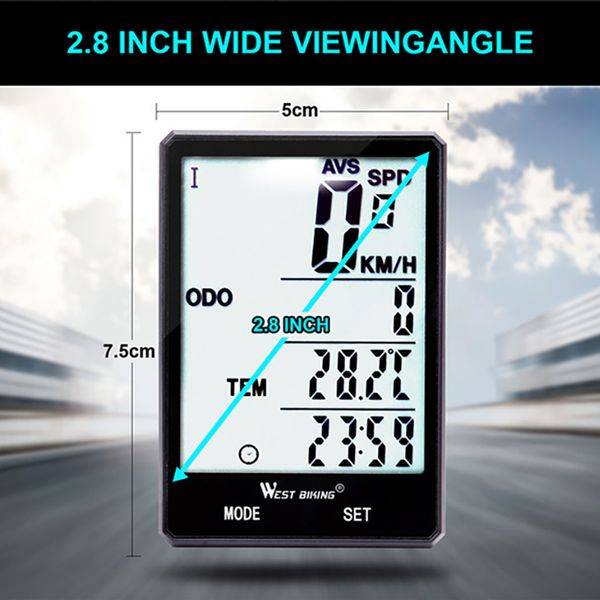 biking 2.8 large screen bicycle computer wireless wired bike computer waterproof speedometer odometer cycling satch
biking 2.8 large screen bicycle computer wireless wired bike computer waterproof speedometer odometer cycling satch