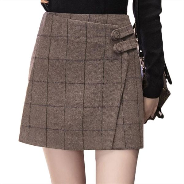vintage england style winter wool skirt women autumn thicken woolen plaid short skirts buttons irregular booty mini skirt, Black
vintage england style winter wool skirt women autumn thicken woolen plaid short skirts buttons irregular booty mini skirt, Black