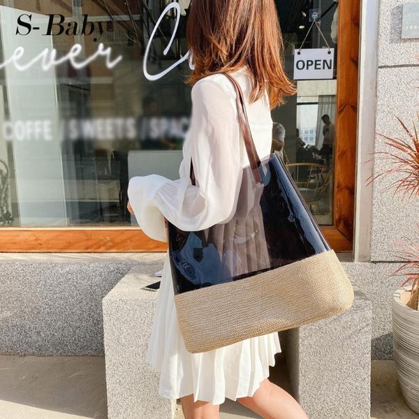 woman patchwork bag black knitted luxury vintage bag large capacity casual beach shoulder clear female 2020 bolso bolsa#y3
woman patchwork bag black knitted luxury vintage bag large capacity casual beach shoulder clear female 2020 bolso bolsa#y3