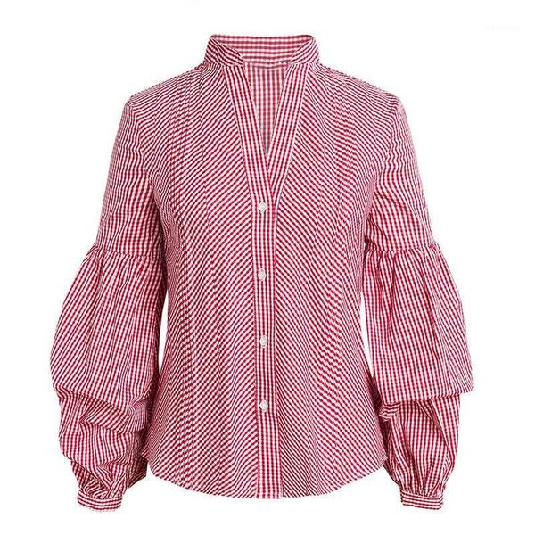women's blouses & shirts arrival womens fashion striped blouse long sleeve high street ladies v neck puff casual 1, White
women's blouses & shirts arrival womens fashion striped blouse long sleeve high street ladies v neck puff casual 1, White