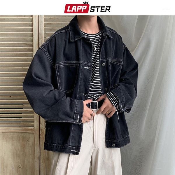 lappster men streetwear jeans jacket 2020 mens oversized korean fashions denim jacket windbreaker harajuku hip hop clothing1, Black;brown
lappster men streetwear jeans jacket 2020 mens oversized korean fashions denim jacket windbreaker harajuku hip hop clothing1, Black;brown