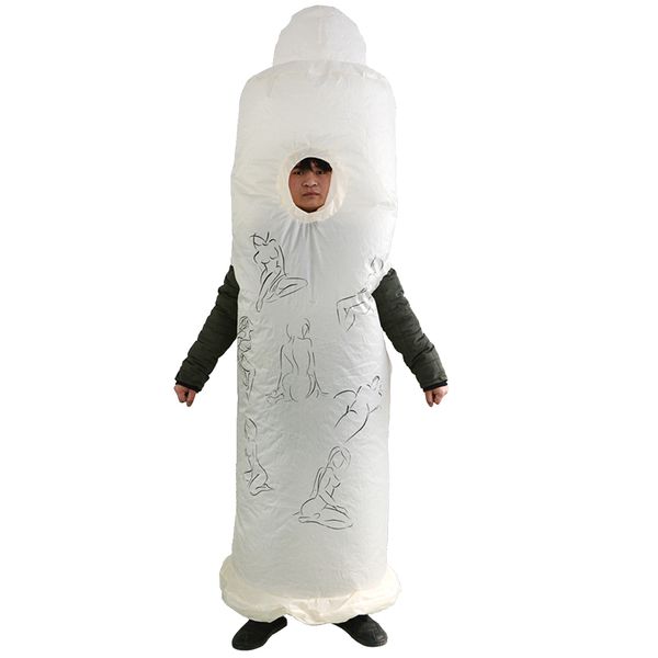 Funny Inflatable Condom Blowup Costume Hen Stag Party Fancy Dress