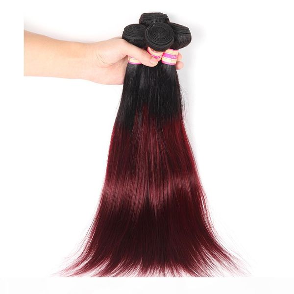 two tone 1b 99j burgundy ombre hair malaysian indian peruvian brazilian virgin straight hair bundles human hair extensions, Black
two tone 1b 99j burgundy ombre hair malaysian indian peruvian brazilian virgin straight hair bundles human hair extensions, Black