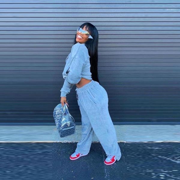 women autumn casual solid color zipper long sleeve and straight pants two piece sets nyf-80291, Gray
women autumn casual solid color zipper long sleeve and straight pants two piece sets nyf-80291, Gray