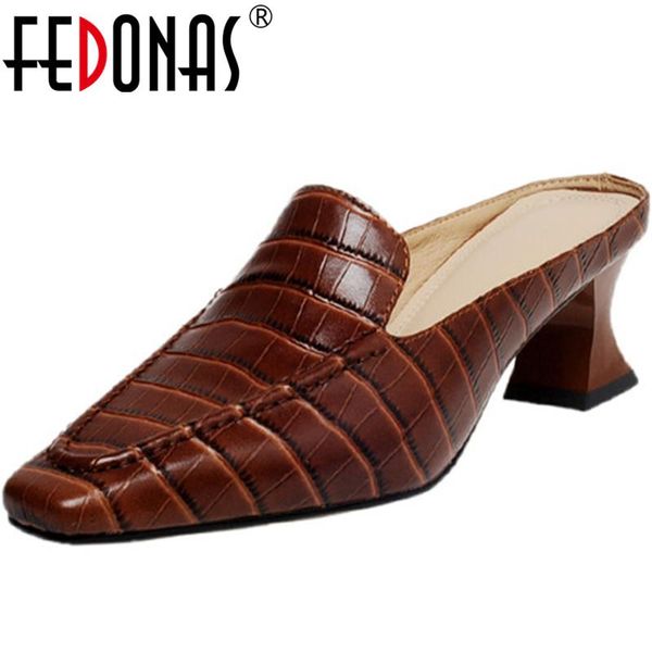 fedonas fashion elegant slingbacks genuine leather mules concise square toe high heels pumps party wedding shoes woman, Black
fedonas fashion elegant slingbacks genuine leather mules concise square toe high heels pumps party wedding shoes woman, Black