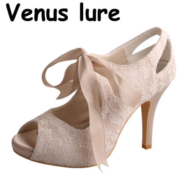 dress shoes nude wedding heels lace ribbon tie peep toe mary janes with platform, Black
dress shoes nude wedding heels lace ribbon tie peep toe mary janes with platform, Black