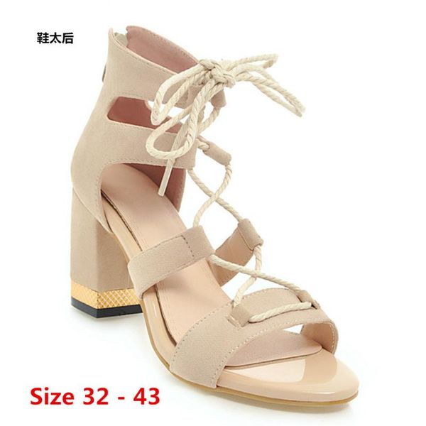 summer pumps gladiator sandals shoes women high heels sandal lady ankle strap pump shoes small big size 32 - 43, Black
summer pumps gladiator sandals shoes women high heels sandal lady ankle strap pump shoes small big size 32 - 43, Black