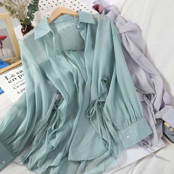 heliar blouse women transparent chiffon blouses 2021 summer buttoned up blouse for women, White
heliar blouse women transparent chiffon blouses 2021 summer buttoned up blouse for women, White