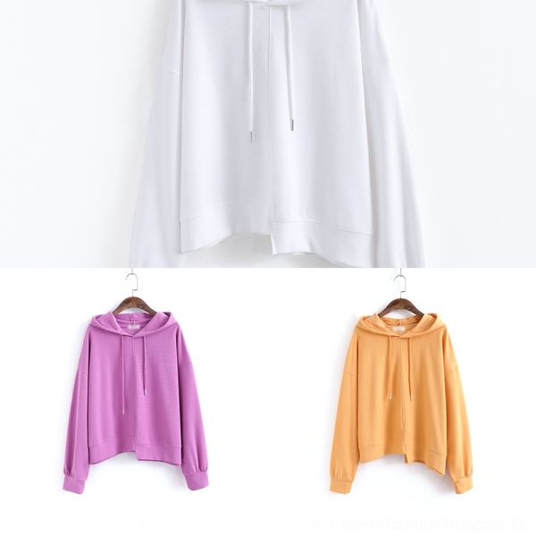 ucivc 011052 short korean women's irregular sweater loose hooded autumn new sweatersweater hem solid color long sleeve zankh, Black 
ucivc 011052 short korean women's irregular sweater loose hooded autumn new sweatersweater hem solid color long sleeve zankh, Black