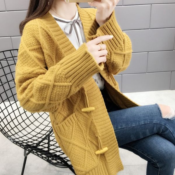 lazy and elegant cardigan new fall women's wear foreign style knitted cardigan coat women's spring coat coatand autumn 7xf07, White;black
lazy and elegant cardigan new fall women's wear foreign style knitted cardigan coat women's spring coat coatand autumn 7xf07, White;black