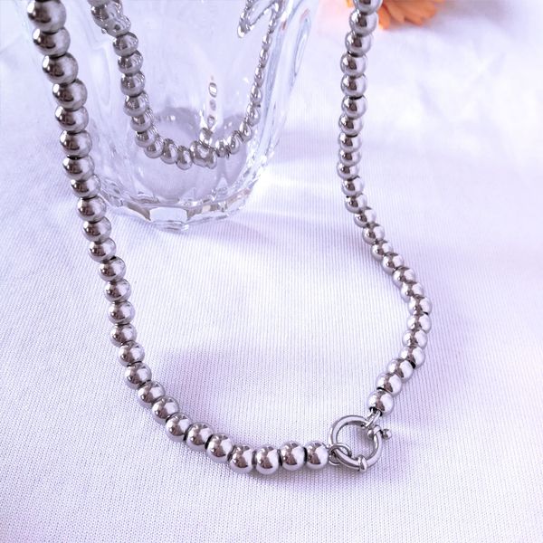 shiny polished stainless steel men women 2036 inch length roundbeads 6 3mm round buckle necklace n587, Silver
shiny polished stainless steel men women 2036 inch length roundbeads 6 3mm round buckle necklace n587, Silver