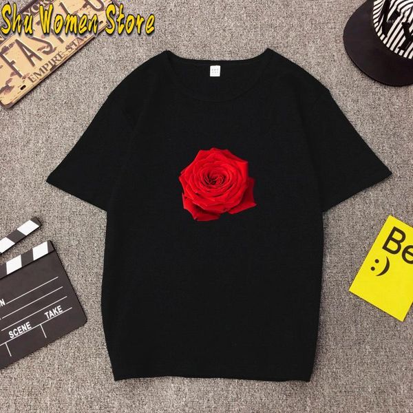 new fashion bright red rose print female t shirt harajuku t-shirts women 2020 new summer short sleeve casual clothing punk tee t1, White
new fashion bright red rose print female t shirt harajuku t-shirts women 2020 new summer short sleeve casual clothing punk tee t1, White
