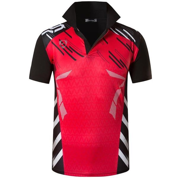 jeansian men's sport tee polo shirts polos poloshirts golf tennis badminton dry fit short sleeve lsl293 red, White;black