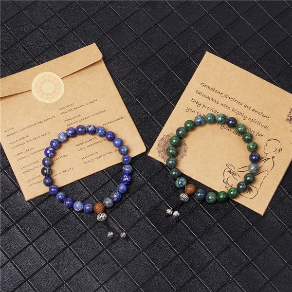package for men bracelets handmade elastic bangle reiki natural lapis lazuli stone beads bracelet women pumkin charm jewelry, Black
package for men bracelets handmade elastic bangle reiki natural lapis lazuli stone beads bracelet women pumkin charm jewelry, Black