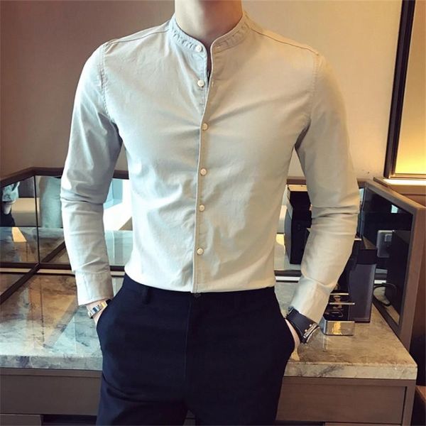 men's casual shirts spring male slim high-end leisure fashion boutique cotton solid color collar business long-sleeved, White;black
men's casual shirts spring male slim high-end leisure fashion boutique cotton solid color collar business long-sleeved, White;black