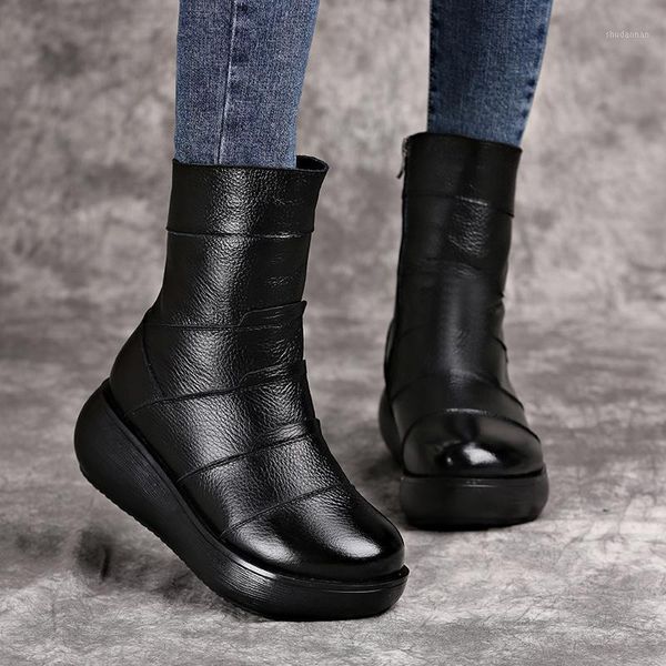 boots autumn and winter leather thick-soled high female roman style flat non-slip warm snow heel women's1, Black
boots autumn and winter leather thick-soled high female roman style flat non-slip warm snow heel women's1, Black