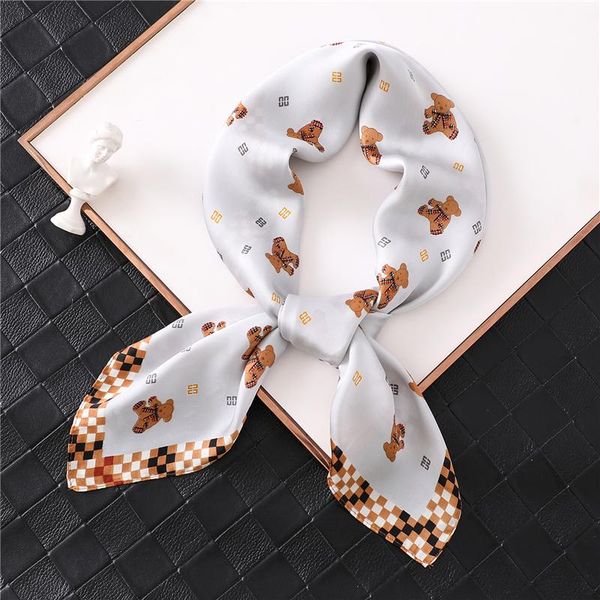 2020 fashion silk square scarf for women bear print office lady neck scarves elegant hand bag scarfs female foulard hair band jlltql, Blue;gray
2020 fashion silk square scarf for women bear print office lady neck scarves elegant hand bag scarfs female foulard hair band jlltql, Blue;gray