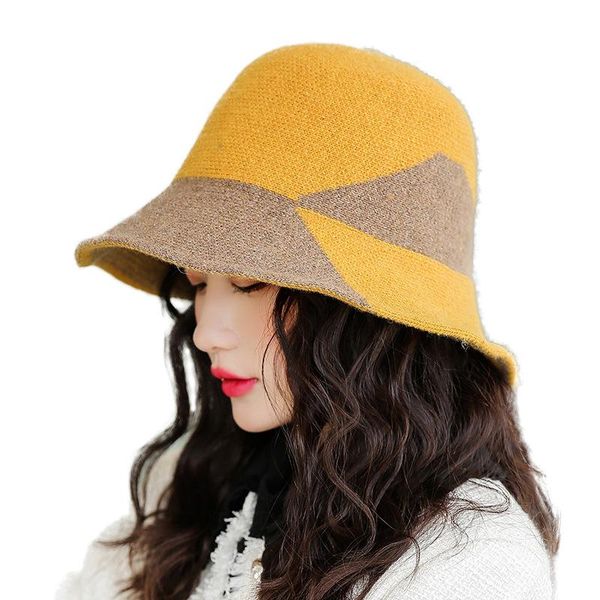 wide brim hats korean winter warm knitted hat ladies color matching fashion wild temperament wool fisherman, Blue;gray
wide brim hats korean winter warm knitted hat ladies color matching fashion wild temperament wool fisherman, Blue;gray