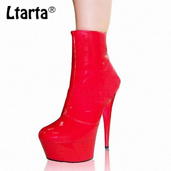 ltarta 15cm bright red bride wedding shoes club steel performance super high-heeled boots baked women's boots lyp-c-064, Black
ltarta 15cm bright red bride wedding shoes club steel performance super high-heeled boots baked women's boots lyp-c-064, Black
