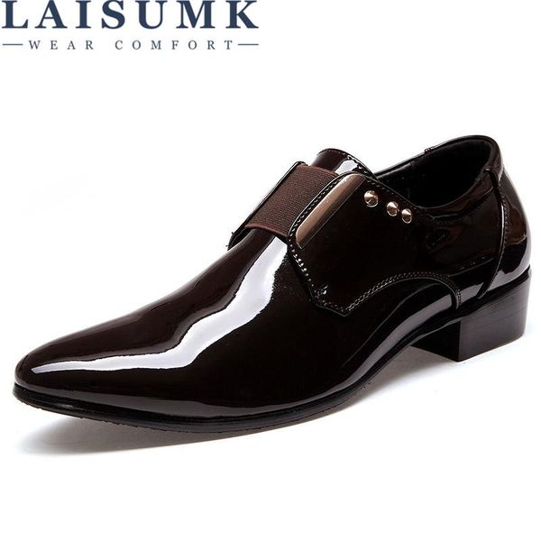 dress shoes laisumk men italian leather slip on fashion man wedding oxfords glitter formal male pointed toe for, Black
dress shoes laisumk men italian leather slip on fashion man wedding oxfords glitter formal male pointed toe for, Black