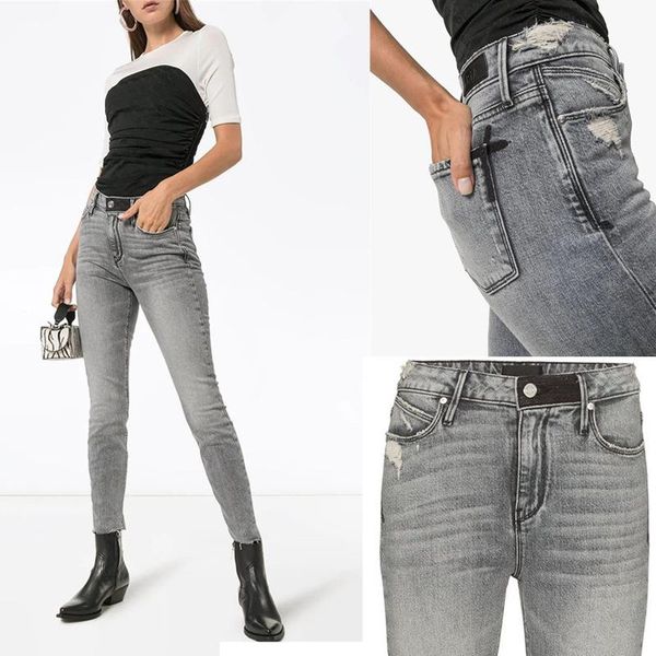 women's jeans 2021 style in early autumn smoky grey high waist versatile elastic tight show thin pencil pants rough edge cropped, Blue
women's jeans 2021 style in early autumn smoky grey high waist versatile elastic tight show thin pencil pants rough edge cropped, Blue