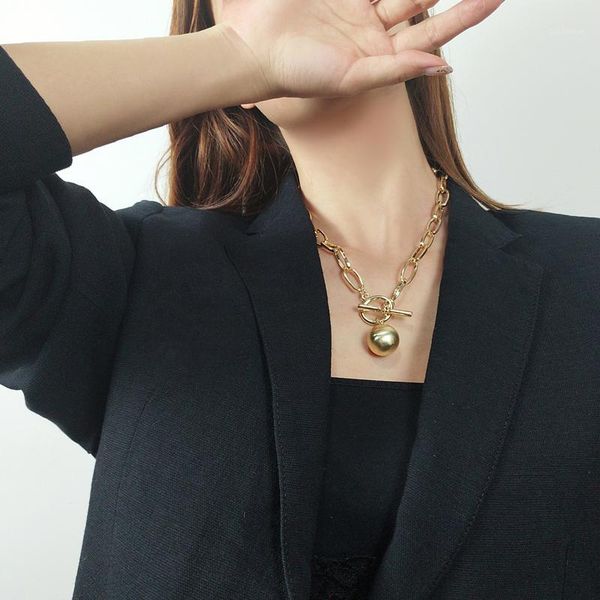 lifefontier hip hop oval thick chain metal ball pendant necklace toggle clasp gold choker necklace women girl party jewelry gift1, Silver
lifefontier hip hop oval thick chain metal ball pendant necklace toggle clasp gold choker necklace women girl party jewelry gift1, Silver