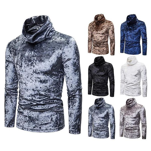 men's t-shirts velvet plus size warm high-neck long-sleeved t-shirt bottom, White;black
men's t-shirts velvet plus size warm high-neck long-sleeved t-shirt bottom, White;black