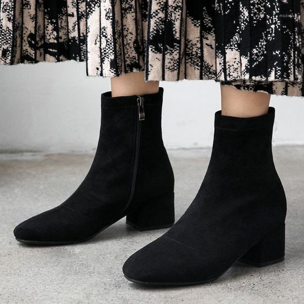 boots women faux flock square heels ankle round toe zipper fall winter shoes woman fashion zip party dress black booties 20211
boots women faux flock square heels ankle round toe zipper fall winter shoes woman fashion zip party dress black booties 20211