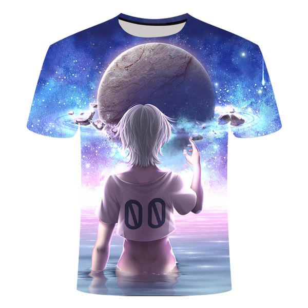 blue flame 3d 3d print shirts anime oversized humor men clothing