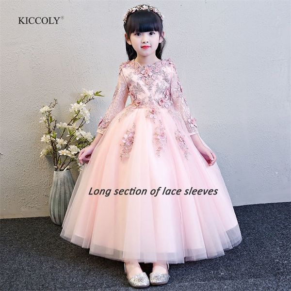 kiccoly 2018 custom new elegant girl pink lace sleeve dress child first communion dress baby girl formal wedding dress for 1-14t t200624, Red;yellow
kiccoly 2018 custom new elegant girl pink lace sleeve dress child first communion dress baby girl formal wedding dress for 1-14t t200624, Red;yellow