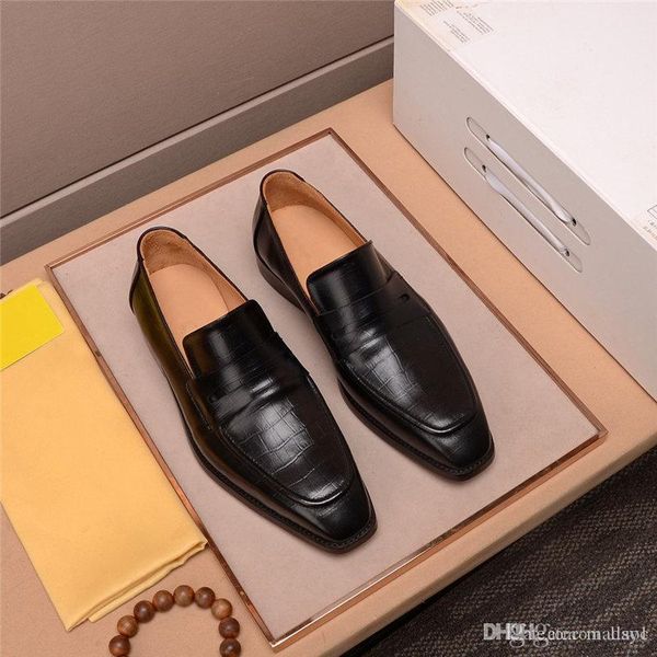 18 brand fashion men business luxury dress loafers pointed black shoes oxfords breathable formal wedding shoes 44
18 brand fashion men business luxury dress loafers pointed black shoes oxfords breathable formal wedding shoes 44