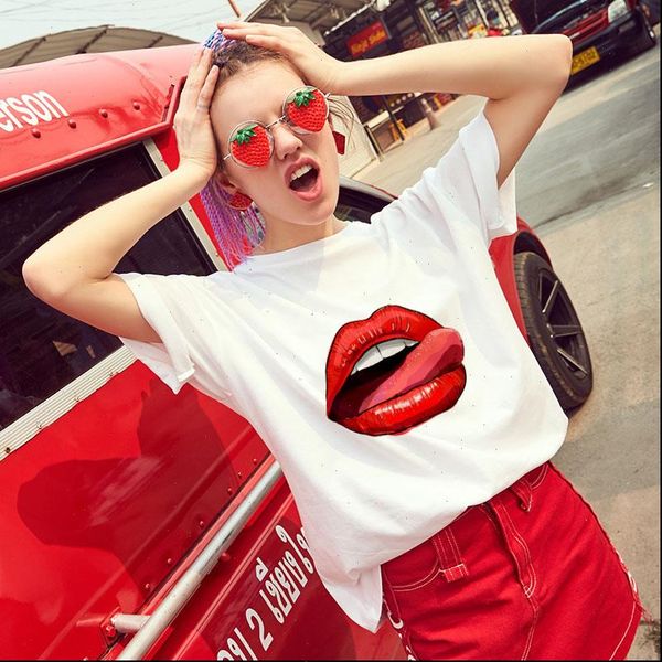 2021 new fashion t shirt women lips tshirt harajuku thin section white female short sleeve t shirt clothing
2021 new fashion t shirt women lips tshirt harajuku thin section white female short sleeve t shirt clothing