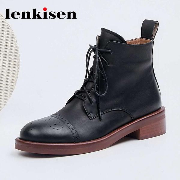 lenkisen handmade cow leather round toe med heel winter shoes high street fashion vintage big size ankle boots l9f9, Black
lenkisen handmade cow leather round toe med heel winter shoes high street fashion vintage big size ankle boots l9f9, Black