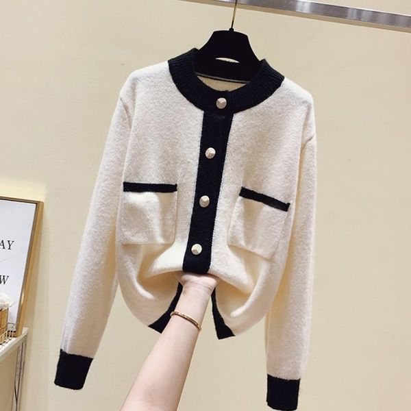 Women Knitted Sweater Cardigans 2020 Korean Style Fashion Soft Long Sleeve Single-Breasted Hit Color Casual Coat, White
Women Knitted Sweater Cardigans 2020 Korean Style Fashion Soft Long Sleeve Single-Breasted Hit Color Casual Coat, White