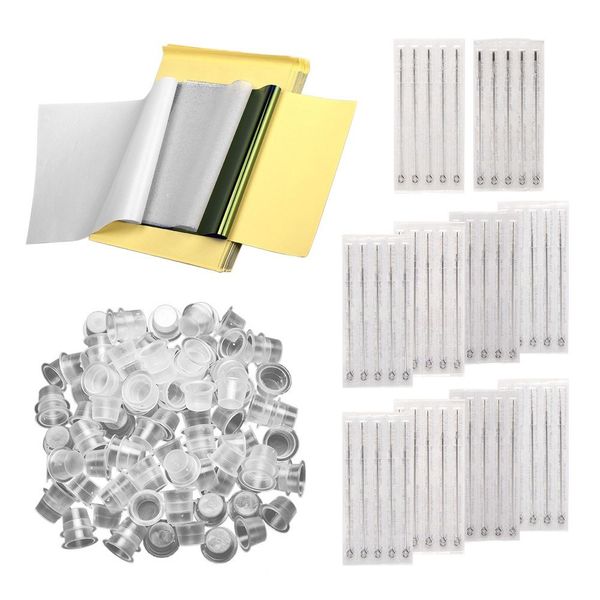 tattoo kit 50pcs tattoo transfer paper 50pcs mixed tattoo needle set 3rl 5rl 7rl 9rl stainless steel round liner 100pcs color cups(m) w11594
tattoo kit 50pcs tattoo transfer paper 50pcs mixed tattoo needle set 3rl 5rl 7rl 9rl stainless steel round liner 100pcs color cups(m) w11594