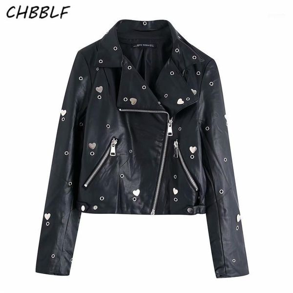 chbblf women black pu leather jackets zippers pockets rivet punk style solid coats female outwear chic slim bgb97901, Black;brown
chbblf women black pu leather jackets zippers pockets rivet punk style solid coats female outwear chic slim bgb97901, Black;brown