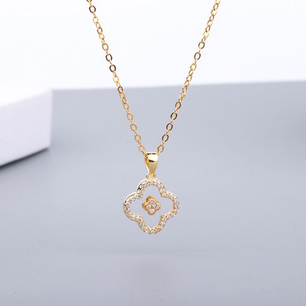 fashion s925 sterling silver clover necklace with diamond creative hollow plated 18k gold version temperament clavicle chain necklace wholes
fashion s925 sterling silver clover necklace with diamond creative hollow plated 18k gold version temperament clavicle chain necklace wholes