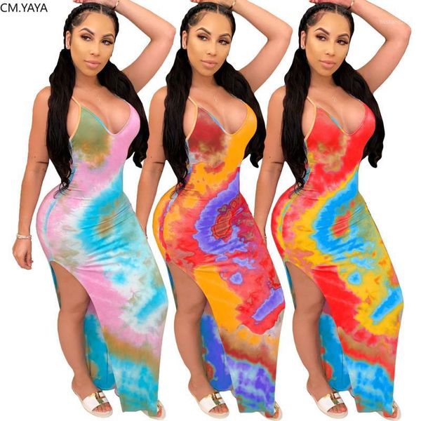 cm.yaya women tie dye sleeveless spaghetti strap v-neck open back high side split bodycon midi maxi long dress night dresses1, Black;gray
cm.yaya women tie dye sleeveless spaghetti strap v-neck open back high side split bodycon midi maxi long dress night dresses1, Black;gray
