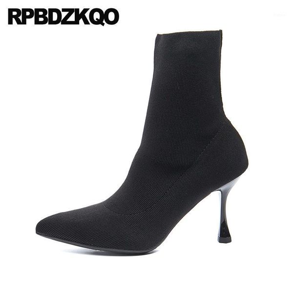 shoes fall thin stiletto pointed toe women ankle boots medium heel autumn designer high black winter sock fur short 20201
shoes fall thin stiletto pointed toe women ankle boots medium heel autumn designer high black winter sock fur short 20201