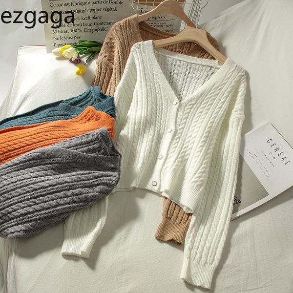 ezgaga baggy sweater women autumn twist v-neck single breasted long sleeve knitting cardigan solid ladies crop casual, White;black
ezgaga baggy sweater women autumn twist v-neck single breasted long sleeve knitting cardigan solid ladies crop casual, White;black