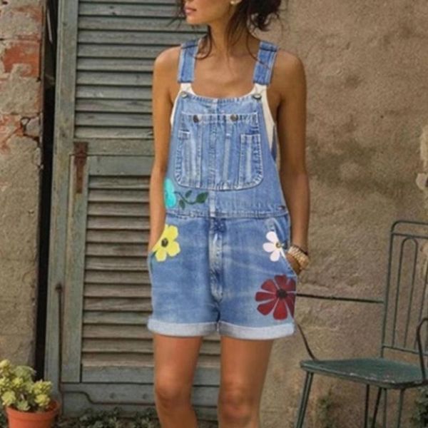 summer women jumpsuits denim overalls printed slim suede shorts short denim bib pants cotton polyester floral pockets jumpsuit, Black;white
summer women jumpsuits denim overalls printed slim suede shorts short denim bib pants cotton polyester floral pockets jumpsuit, Black;white