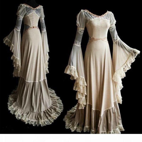 women's long sleeve slash neck medieval dress floor length cosplay dress elegant and comfortable 2019 new#35, Black;gray
women's long sleeve slash neck medieval dress floor length cosplay dress elegant and comfortable 2019 new#35, Black;gray
